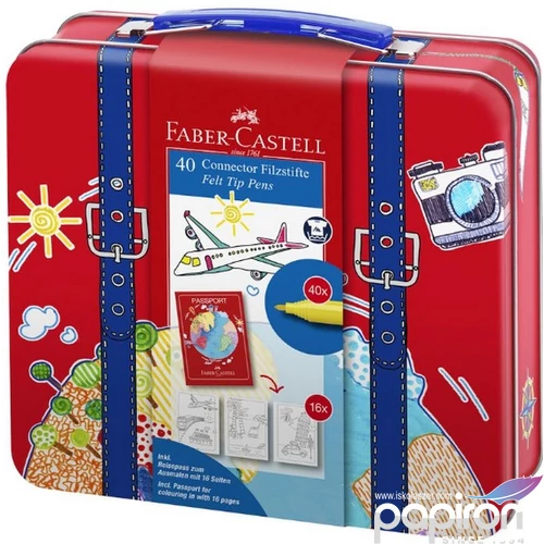 Faber-Castell filctoll készlet 40 darabos Connector filzstifte Felt Tip Pens 155535