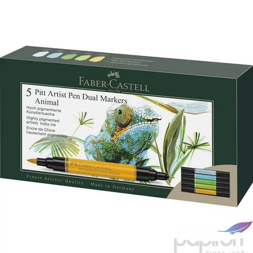 Faber Castell filctoll készlet AG-Kétvégű művész filctoll  5db-os PITT ÁLLATOK
