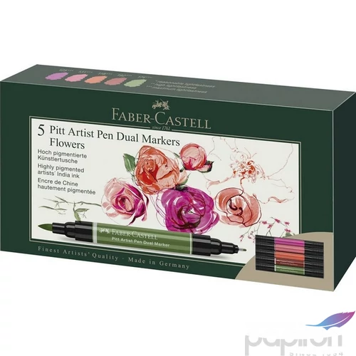 Faber Castell filctoll készlet AG-Kétvégű művész filctoll  5db-os PITT VIRÁGOK
