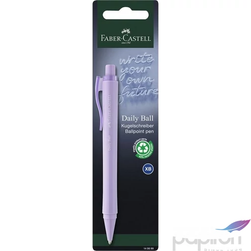 Faber Castell golyóstoll DAILY BALL XB-s heggyel kl BL. 2024 (fekete,lila,égkék)