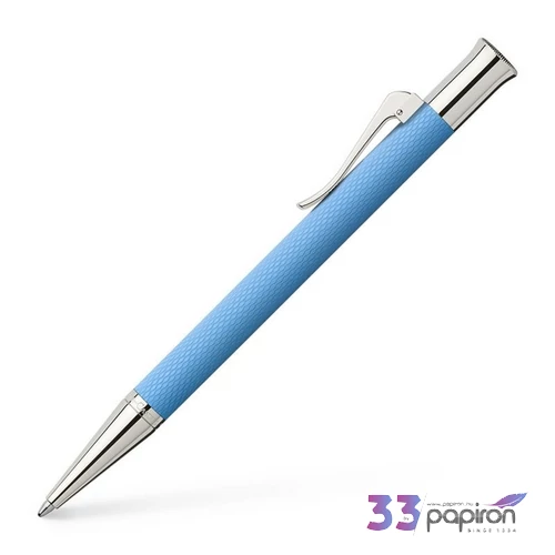 Faber Castell golyóstoll GVFC Guilloche ródium bevonatú öbölkék csavar mechanikával 145265