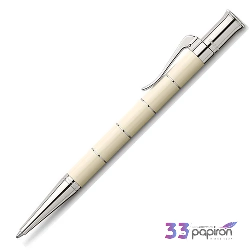 Faber Castell golyóstoll KÉK T GVFC Classic Anello platina bevonatú elefántcsont csavar mechanikával 145690
