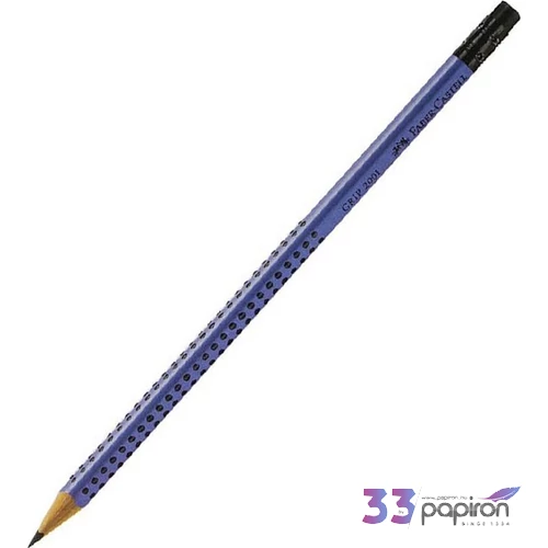 Faber Castell grafitceruza B Grip 2001 kék test fekete radírral