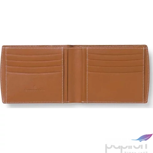 Faber Castell kártyatartó GVFC fekvő szemcsés borjúbőrből konyak színű (8db hitelkártyához) (95x125x16mm)