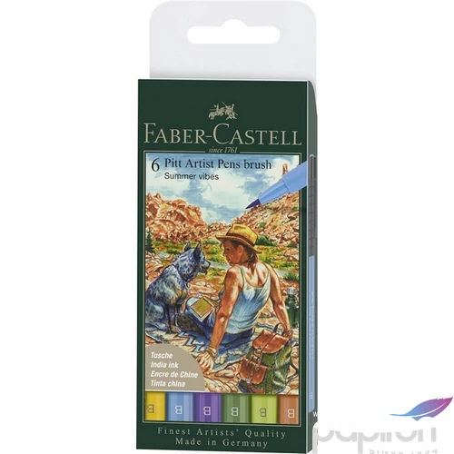 Faber Castell művész filctoll 6db-os PITT Brush "NYÁRI HANGULATOK B-s hegyvastagság