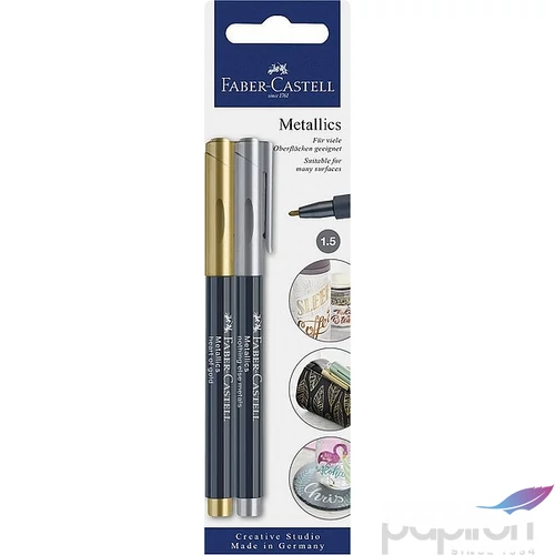 Faber-Castell művészfilc AG-Művész filc 1,5mm Creative Studio metál 2db-os szett arany/ezüst BL 160796