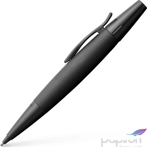 Faber-Castell nyomósiron FC-Töltőceruza E-motion galvanizált alum inium test Pure Black csavar mechanikáva