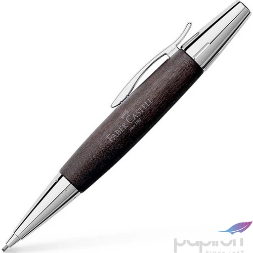 Faber-Castell nyomósiron FC-Töltőceruza E-motion körtefa/krómozot t fém test fekete csavar mechanikával 13