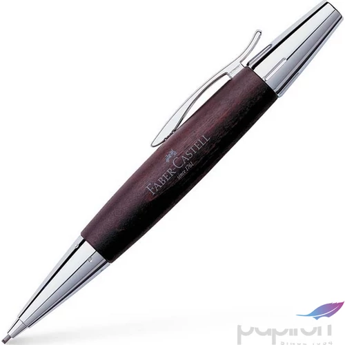 Faber-Castell nyomósiron FC-Töltőceruza E-motion körtefa/krómozot t fém test sötétbarna csavar mechanikáva
