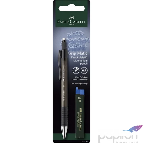 Faber Castell nyomósiron Töltőceruza 0,7mm GRIP MATIC 1377 + ironbetét vegyes szín BL.