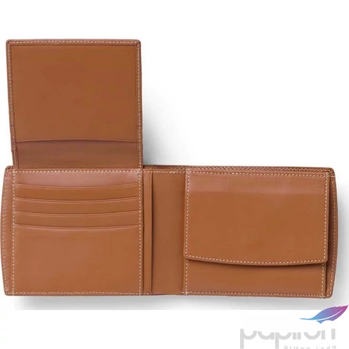 Faber Castell pénztárca GVFC kihajtható résszel fekvő szemcsés borjúbőrből konyak színű (92x125x22mm) 1