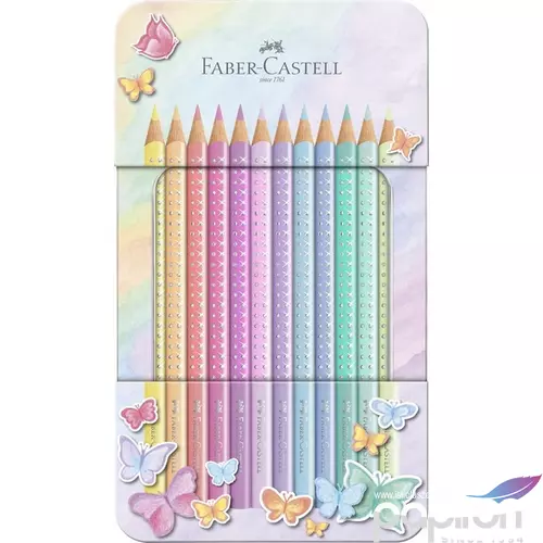 Faber Castell színes ceruza 12db-os SPARKLE pasztell fém dobozban