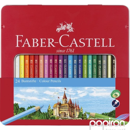 Faber-Castell színes ceruza 24db-os készlet kastély fémdobozban 115 845 115 824