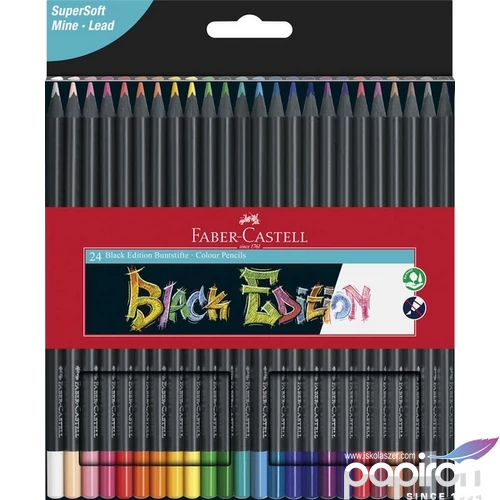 Faber-Castell színes ceruza 24db-os Black Edition fekete test 116424
