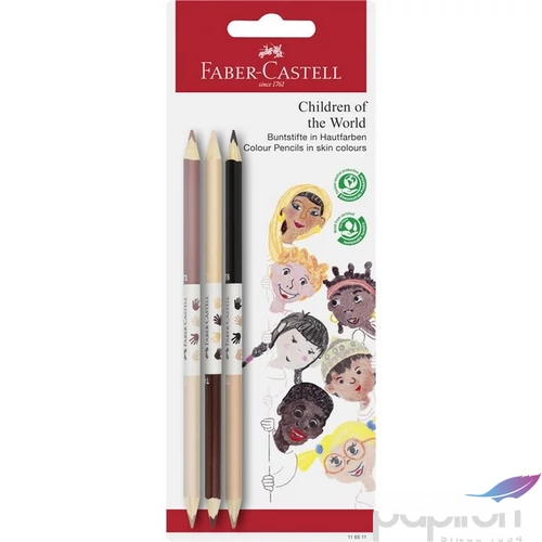 Faber Castell színes ceruza 3db-os bicolor "Világ gyermekei" BL.