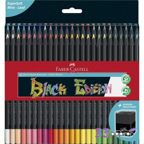 Faber Castell színes ceruza 50db-os Black Edition fekete test 116450