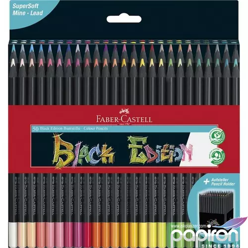 Faber Castell színes ceruza 50db-os Black Edition fekete test 