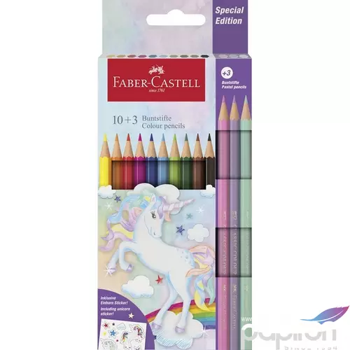 Faber Castell színes ceruza készlet 10+3db-os kastélyos UNIKORNIS 2024