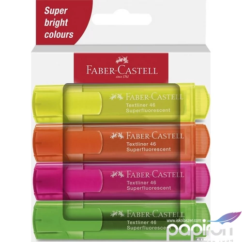 Faber Castell szövegkiemelő készlet 4db-os 1546 fluoreszkáló 2024