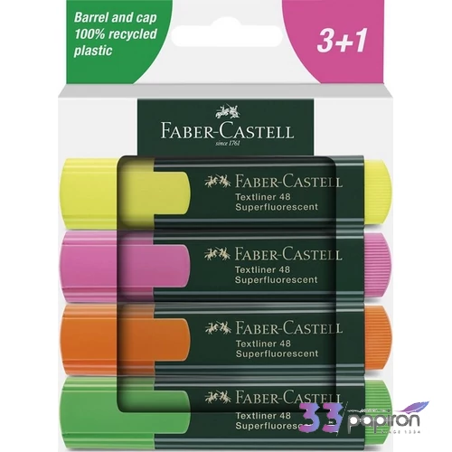 Faber Castell szövegkiemelő készlet 4db-os 1548 fluoreszkáló 2024