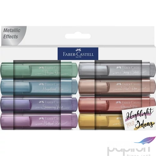 Faber Castell szövegkiemelő Textliner 1546 8db-os készlet metál 154625