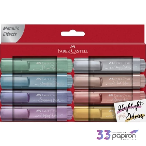 Faber Castell szövegkiemelő Textliner 1546 8db-os készlet metál 154689