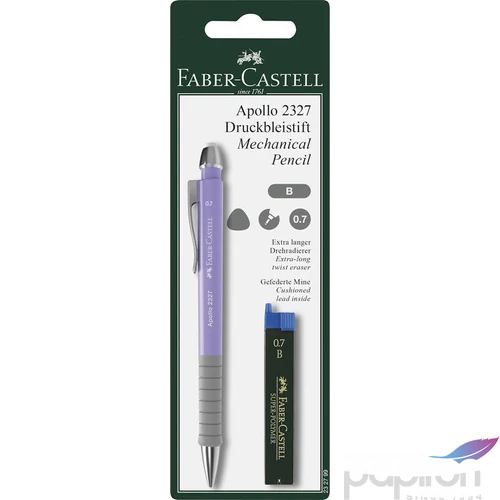 Faber-Castell töltőceruza 0,5m 0,5mm Apollo nyomósiron 2327 + hegy BL. Klf. 232799