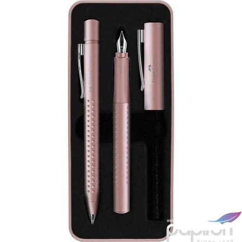 Faber Castell töltőtoll Golyóstollal GRIP 2011 2db-os halványrózsaszín fém díszdobozban