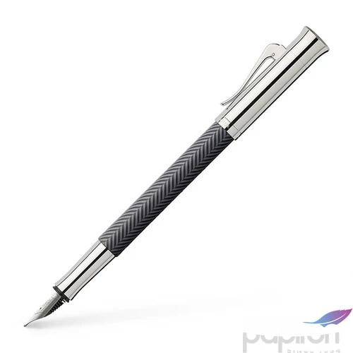 Faber Castell töltőtoll GVFC Guilloche Ciselé ródium bevonatú antracit F-es heggyel