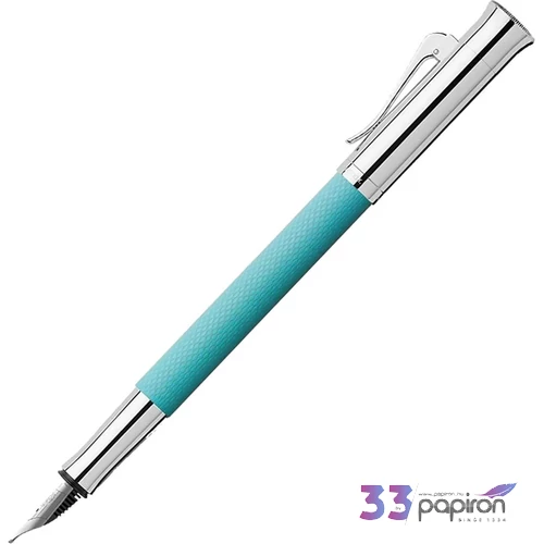 Faber Castell töltőtoll GVFC Guilloche ródium bevonatú Türkiz F FC Graf von Faber-Castel 145201