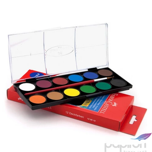 Faber Castell vízfesték kicsi 12db-os, 24mm-es korongokkal Faber-Castell 12 db-os vízfesték, 125012