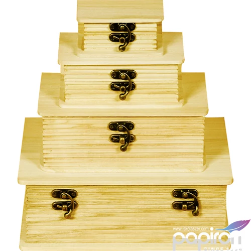 Fa doboz könyv formájú kallantyúval záródó tetővel GRAVÍROZHATÓ! S/4/4 [5997412704297]