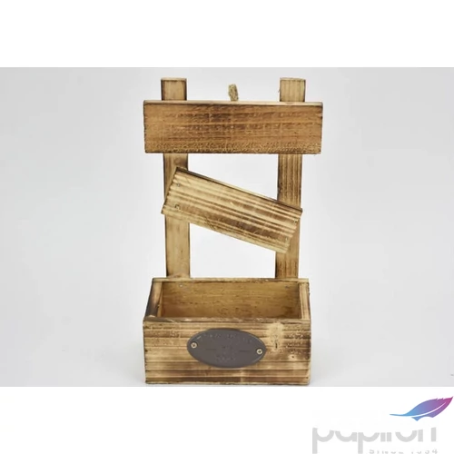 Fali raklapos tároló fából barna 17x11x29, 5cm-es CRL7463 [5998997713292]