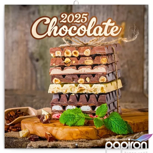 Falinaptár 2025 Chocolate illatos lemeznaptár 30×30cm Realsystem 2025 kollekció!