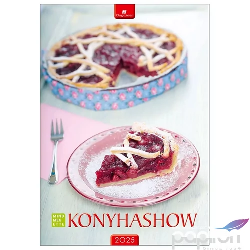 Falinaptár 2025 Konyhashow magyar névnapokkal 34x48, 5cm Realsystem 2025 kollekció!