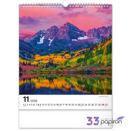 Falinaptár 2026 Inspiration 6087-IN spirálos 30×34 cm Realsystem 2026 kollekció!