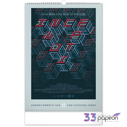 Falinaptár 2026 Movie posters spirálos 33x46cm Realsystem 2026 kollekció!