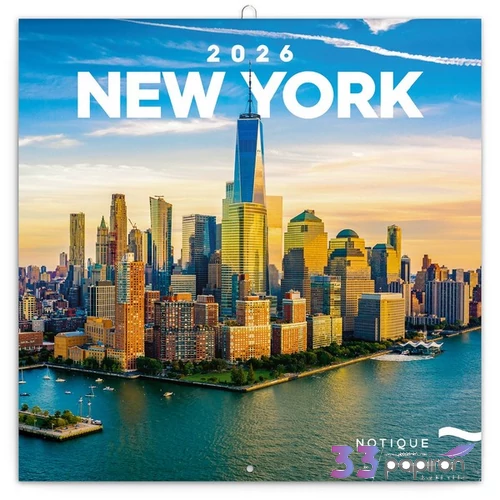Falinaptár 2026 New York 6097-NY lemeznaptár 30×30cm Realsystem 2026 kollekció!