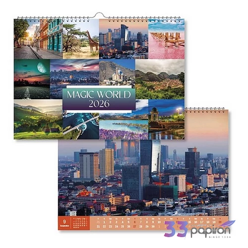 Falinaptár 2026 pd Magic World 30x42 cm P4111-0212