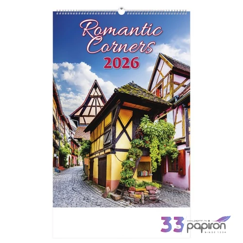 Falinaptár 2026 T092 Romantic Corners Toptimer 2026 kollekció!