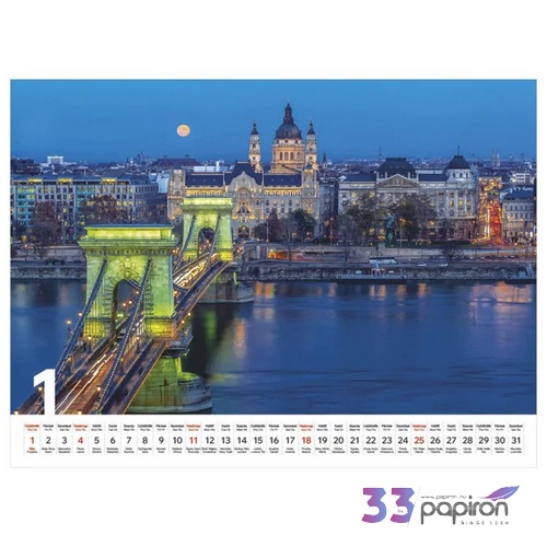 Falinaptár 2026 T093 Budapest Toptimer 2026 kollekció!