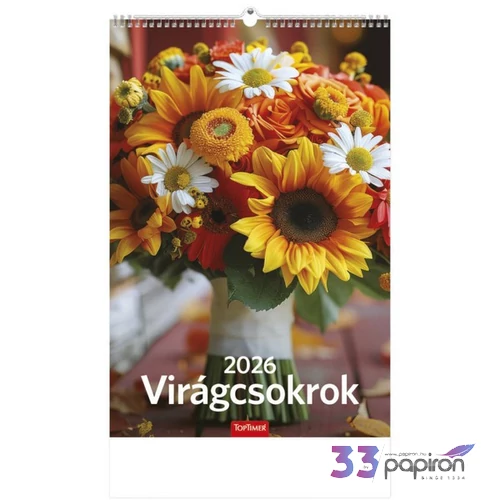 Falinaptár 2026 T094 Virágcsokrok Toptimer 2026 kollekció!