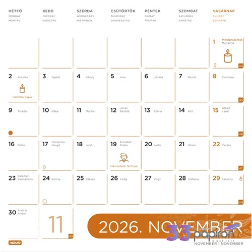 Falinaptár lemez nagy 2026 Vadállatok