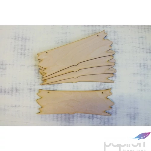 Fatábla felirat, Fa figura tábla kőkorszaki 20cmx6cmx3mm 5db/cs
