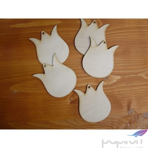 Fatábla felirat, Fa figura tulipán 10cmx3mm 5db/cs