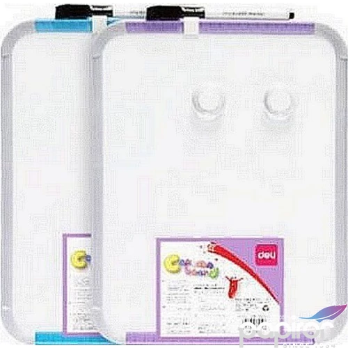 Fehértábla Deli Iskolai Fehértábla 279x216mm Mágneses - 2 vegyes színben