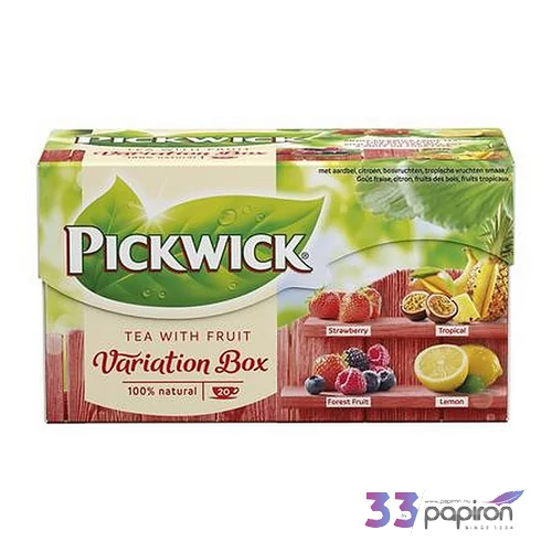 Fekete tea 20x1,5g PICKWICK Variációk eper trópusi gyümölcs erdei gyümölcs