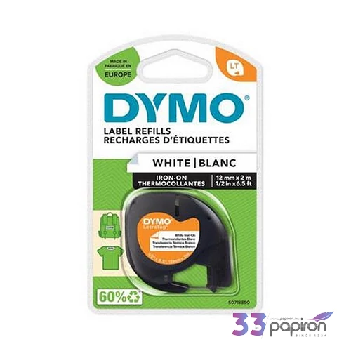 Feliratozó szalag Dymo 12mmx2m DYMO S0718860 fehér-fekete Feliratozógéphez szalagok