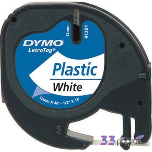 Feliratozó szalag Dymo 12mmx4m DYMO S0721660 Plastic White / fehér Feliratozógéphez szalagok