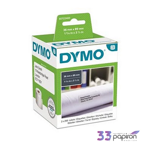 Feliratozó szalag Dymo 36x89mm DYMO 99012/S0722400 Feliratozógéphez szalagok